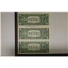 Image 2 : 3 CRISP US STAR $1 SILVER CERTIFICATES: 1957,