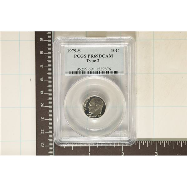1979-S TYPE 2 ROOSEVELT DIME PCGS PR69 DCAM