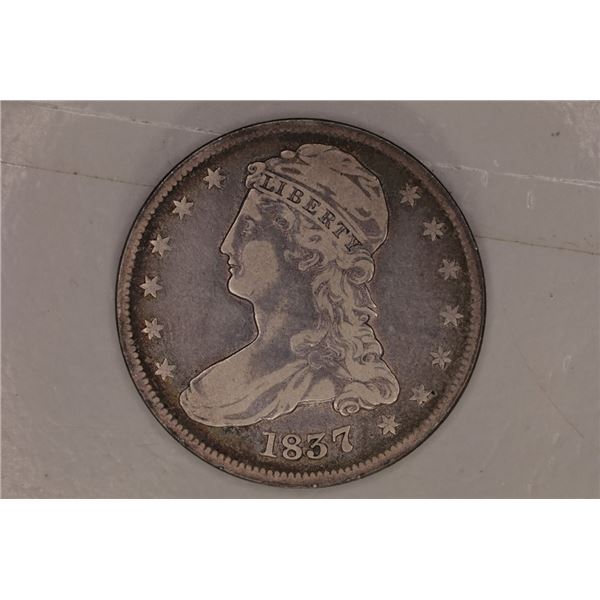 1837 CAPPED BUST SILVER HALF DOLLAR EXTRA FINE