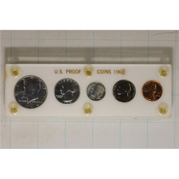 1964 US SILVER PROOF SET IN PLASTIC CASE