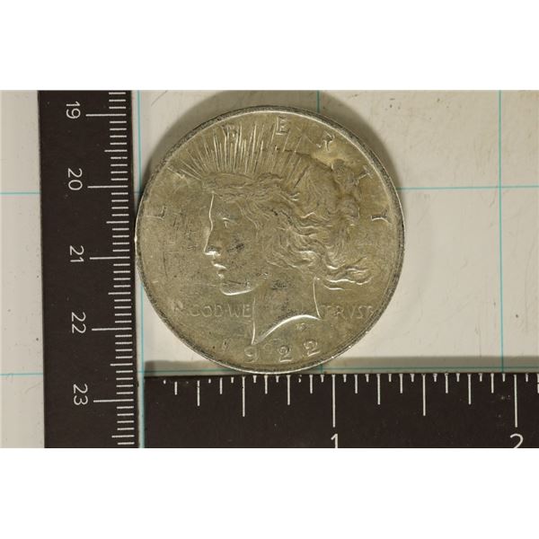 1922 PEACE SILVER DOLLAR