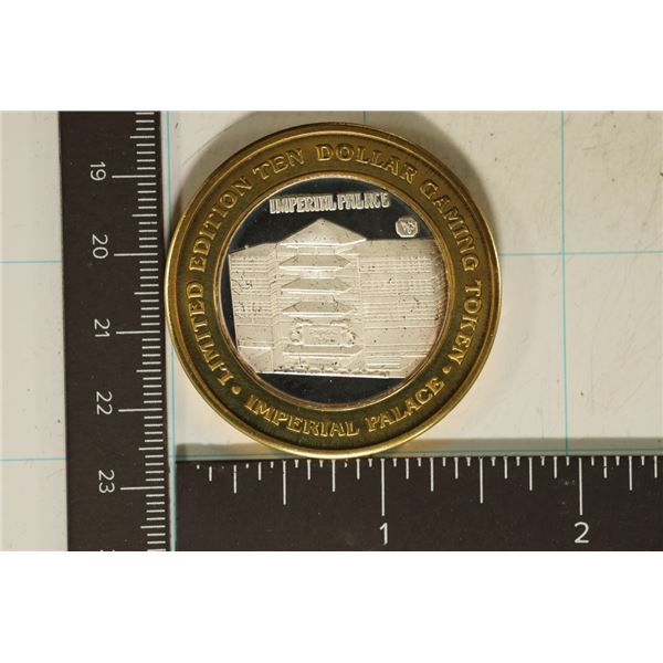CASINO $10 SILVER TOKEN (UNC) IMPERIAL PALACE