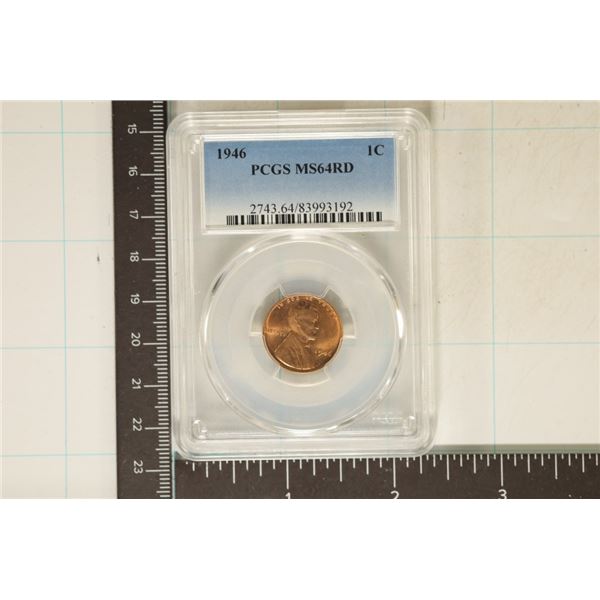 1946 LINCOLN WHEAT CENT PCGS MS64RD