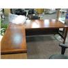 Image 1 : Cherry L-shape Solid Wood Executive Lawyers Desk