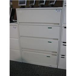 White 4 Drawer Lateral Filing Cabinet