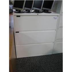 White 3drawer Lateral Filing Cabinet