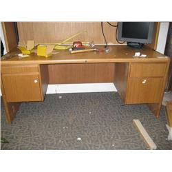 Maple Double Pedestal Desk
