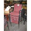 Image 1 : Burgandy Stacking Chairs (approx 10)