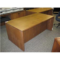 English Walnut Oak Double Pedestal Executive 2