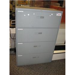 Grey 4 Drawer Lateral File Cabinet