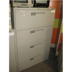 Grey 4 Drawer Lateral File Cabinet