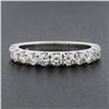 Image 2 : NEW 14k White Gold 1.03 ctw Round Prong Set Diamond Classic Wedding Band Ring