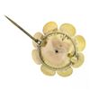 Image 5 : Antique Victorian 14k Gold GIA Lab Grown Old Round Ruby Flower Star Pin Brooch