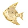 Image 3 : Solid 14K Yellow Gold Detailed Textured Tropical Angelfish Fish Charm Pendant