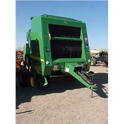 JD 567 ROUND BALER, MEGA WIDE W/NET WRAP