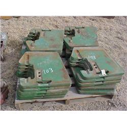 Pallet of 20 JD Tractor Weights