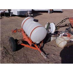 50 GAL ATV SPRAY RIG ON 2WHEEL AXLE W/10' BOOM