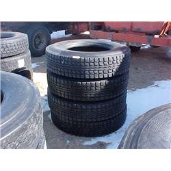 (4) 11R22.5 TIRES