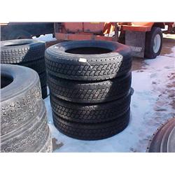 (4) 11R24.5 TIRES