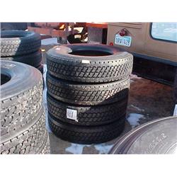 (4) 11R22.5 TIRES