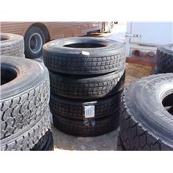 (4) 275/80R22.5 TIRES