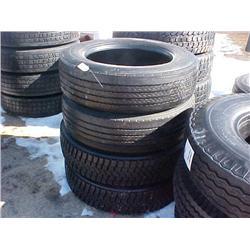 (4) 255/70R22.5 TIRES