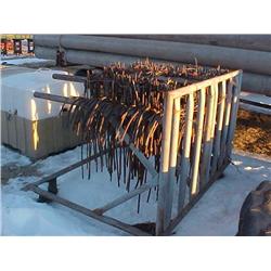 PIPE HOLD DOWN W/RACK STAKES