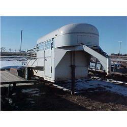 1987 EASLEY 6X16 GOOSENECK STOCK TRAILER