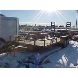 16' HD WOOD DECK FLATBED UTILITY TRAILER