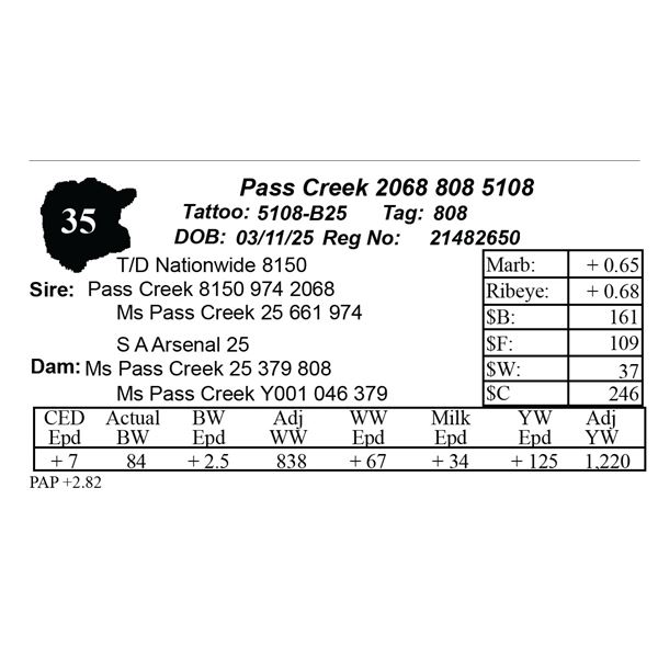 Pass Creek 2068 808 5108