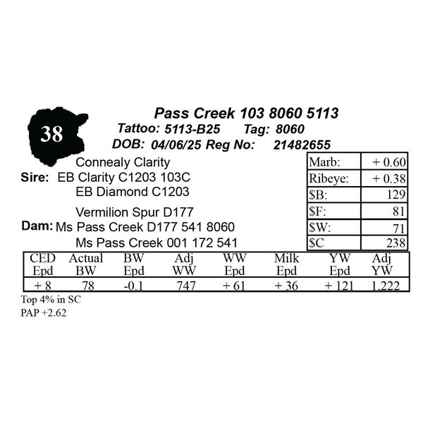 Pass Creek 103 8060 5113