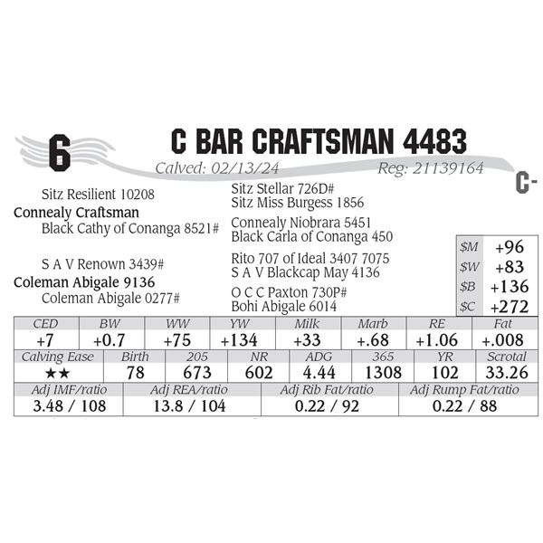 C Bar Craftsman 4483