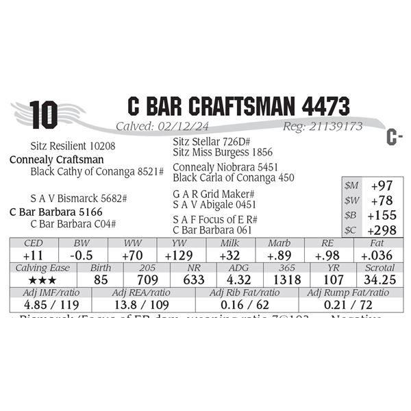 C Bar Craftsman 4473