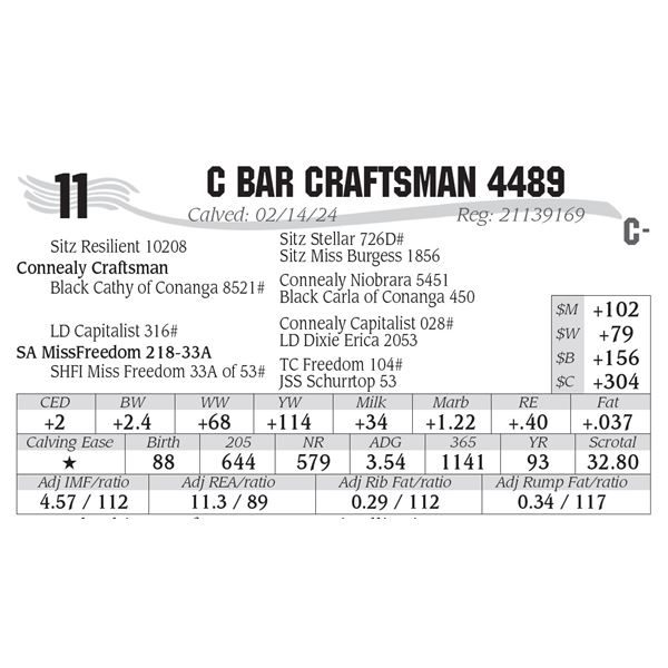 C Bar Craftsman 4489