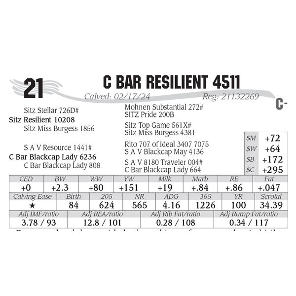 C Bar Resilient 4511