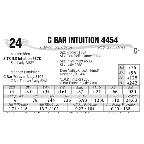 C Bar Intuition 4454