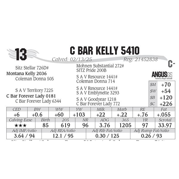 C Bar Kelly 5410