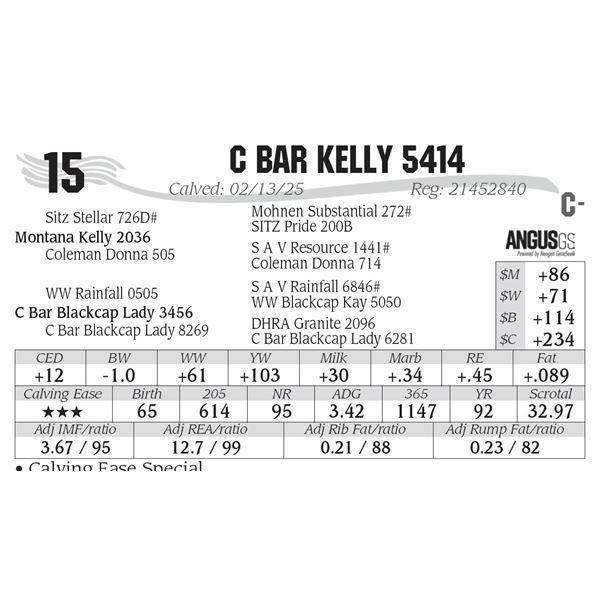 C Bar Kelly 5414