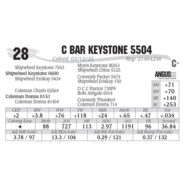 C Bar Keystone 5504