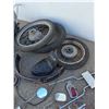 Image 3 : *** Motorcycle Chassis & Parts: Sissy Bar, Tank. Tires, Exhaust, Mirrors, Fenders, Misc - As Is