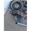 Image 7 : *** Motorcycle Chassis & Parts: Sissy Bar, Tank. Tires, Exhaust, Mirrors, Fenders, Misc - As Is