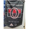 Image 2 : (2) Stanley Cup Championship Flags: Ottawa Senators & New York Rangers  - 23" x 35"