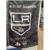 Image 3 : (3) Stanley Cup Championship Flags: LA Kings & Anaheim Ducks & New York Rangers  - 23" x 35"