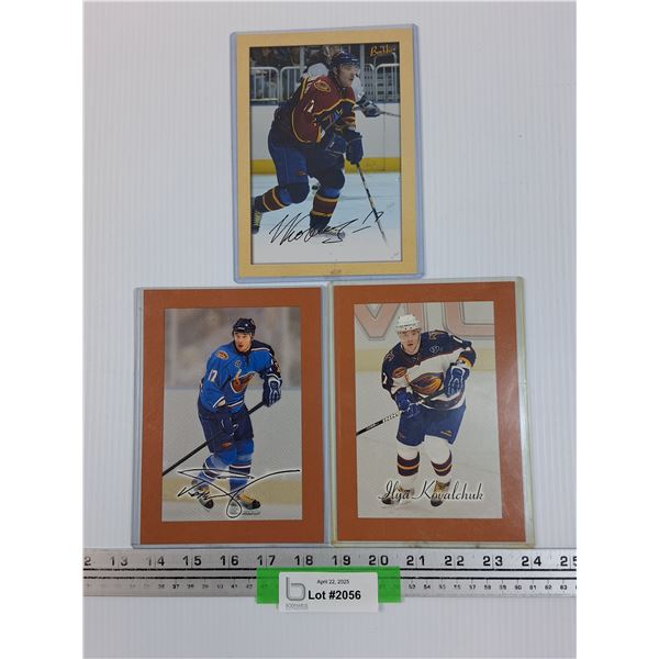 (3) Ilya Kovalchuk Upper Deck Over Sized Hockey Trading Cards
