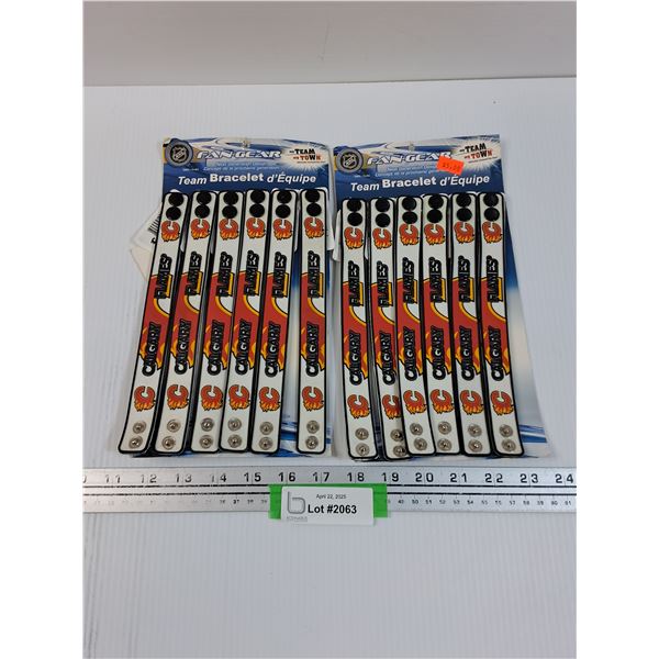 (2) Calgary Flames Bracelet Sets