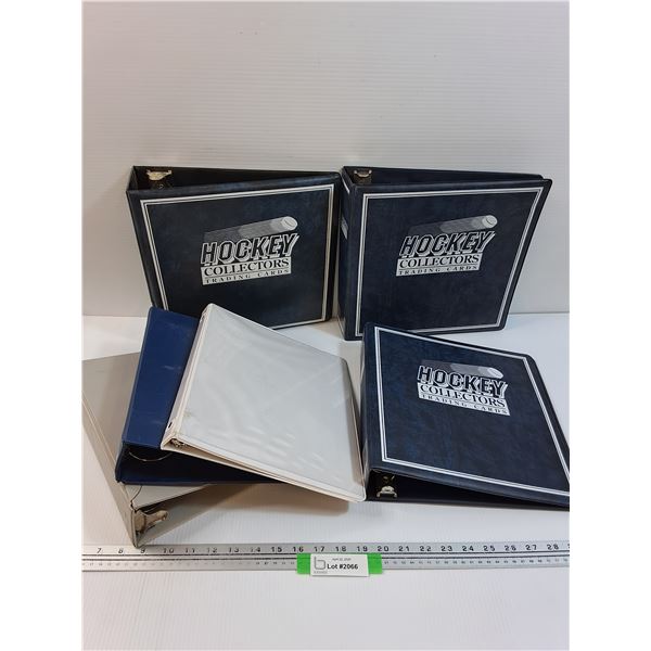 (3) Hockey Trading Card Binders & (3) Binders  (Some Wear)