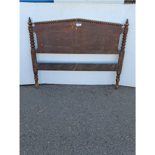 *** Antique Wooden Headboard - Some Wear - 54.5" Wide x 41.5" Tall - CANNOT SHIP