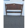 Image 1 : *** Antique Wooden Headboard - Some Wear - 54.5" Wide x 41.5" Tall - CANNOT SHIP