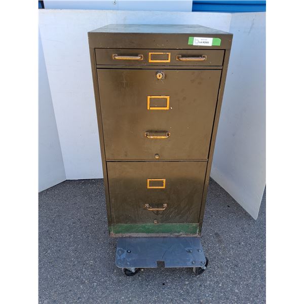 *** Metal Filing Cabinet - Three Drawer - 26" x 20" x 41" - CANNOT SHIP, As Is