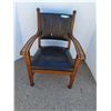 Image 1 : * Imperial Style Wooden Antique Chair w/Leather Seat - 25" x 36" Back Rest Height x 20" Deep - CANNO